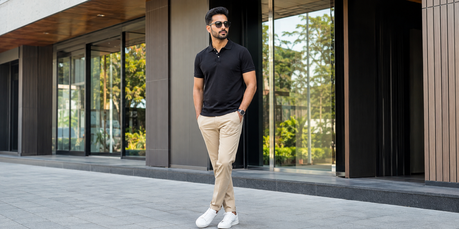 Black Polo Shirt Outfit Ideas for Casual and Formal Wear black polo shirt