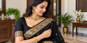 Black Saree Jewellery