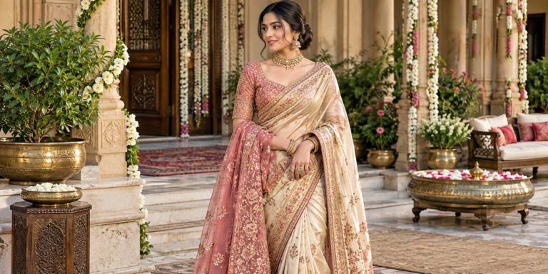Saree With Dupatta
