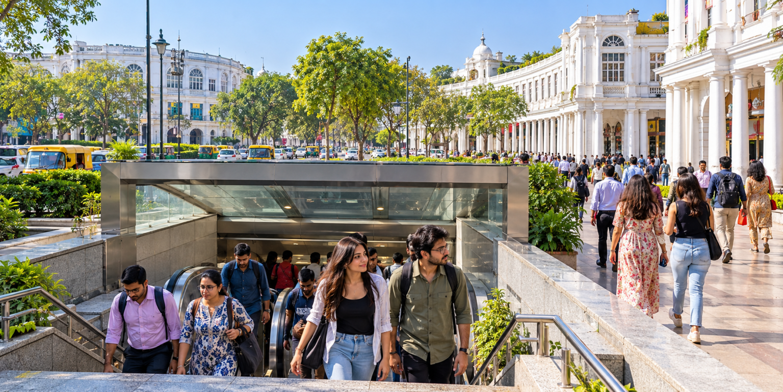 connaught place metro station
