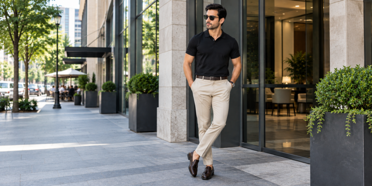 black polo shirt mens