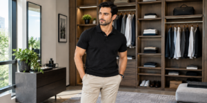 black polo shirt mens