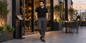 black polo shirt mens